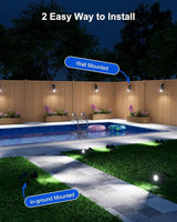 4 Pack Solar Spotlights Outdoor Waterproof for Tree, Statue, Flower, Pot, Bush, Wall, Bright LED Outside Landscape | Lumora