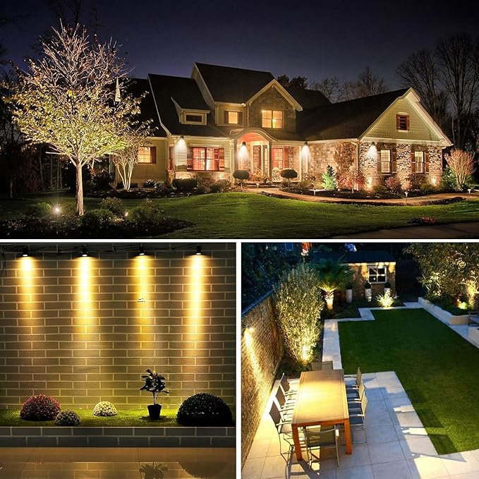 Svater Outdoor String Lights 200 FT with Landscape Lighting Low Voltage 10 Pack for Patio Outside Bistro Backyard
