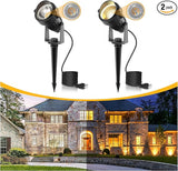L LOHAS LED 5W Dusk to Dawn Outdoor Lighting, Auto On/Off 3000K Landscape Outdoor Spotlight, IP66 Waterproof Plug | Lumora