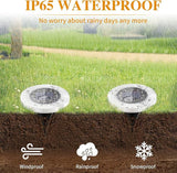 8 Pack Solar Ground Lights, Modern Outdoor Waterproof LED Landscape Lights, Cold Color, 12 LEDs Each, Pathway | Lumora