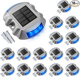 VOLISUN Solar Deck/Dock Lights, 16-Pack Led IP68 Waterproof Outdoor Warning Step Lights for Driveway Sidewalk | Lumora