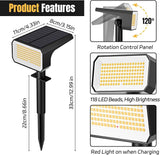 Solar Spot Lights Outdoor, [6 pack/118 LED] 4 Modes Auto On/Off Solar Landscape Spotlights, Ip67 Waterproof Solor | Lumora