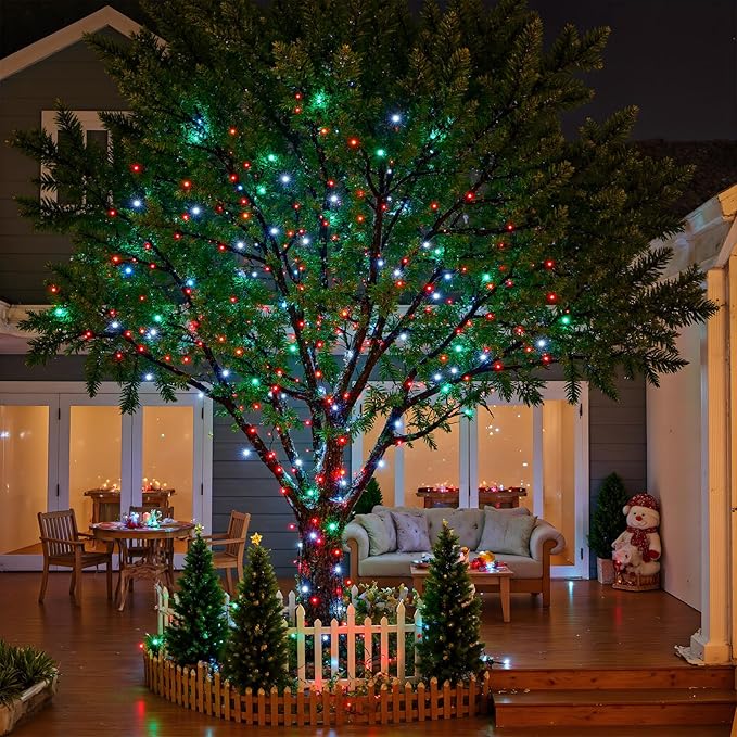 100FT 300 LED Christmas Lights Outdoor, Connectable Christmas String Lights with 8 Modes Waterproof, Plug in | Lumora