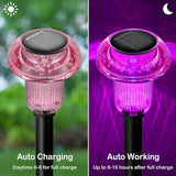 16 Pack Halloween Solar Lights Outdoor Hot Pink Solar Pathway Lights Outdoor Purple Mushroom LED Waterproof | Lumora