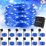 12 Pcs Solar String Lights Solar Mini Teeny Tiny Fairy Firefly Twinkle Light Waterproof 16ft 50 LEDs Garden String | Lumora