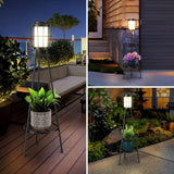 MXwcy 2 Pack Solar Lights Outdoor with Plant Stands - Solar Floor Lamp & Street Lights with Metal Tripod - Patio | Lumora