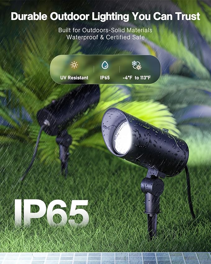 HIBOITEC 30W Spot Lights Outdoor Dusk to Dawn 120V Plug in Flag Pole Light 3000LM 5000K LED Waterproof Landscape | Lumora