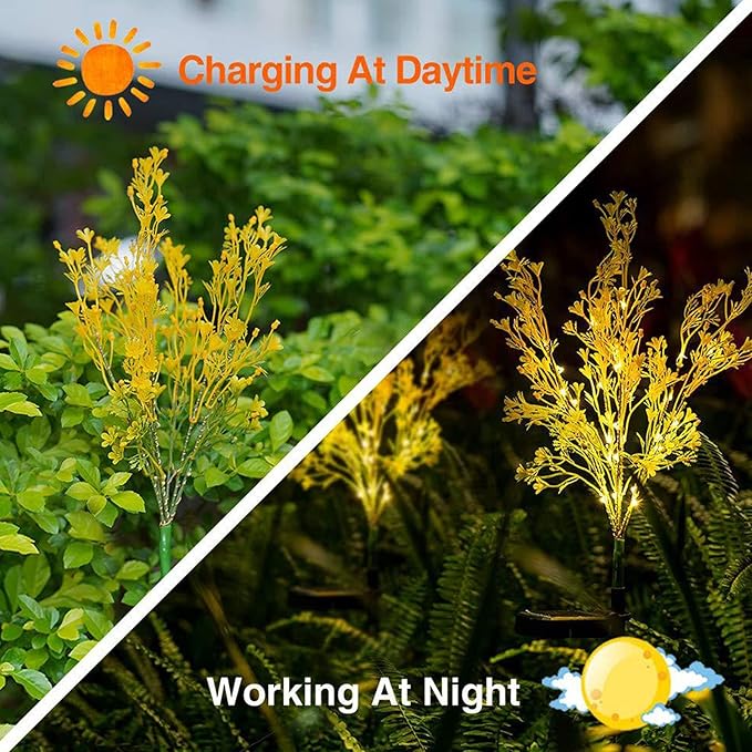 JNYB Flower Light Outdoor, Tree Ornaments Solar Garden Stake Lights IP65 Waterproof Solar Pathway Lights, LED Landscape Lighting