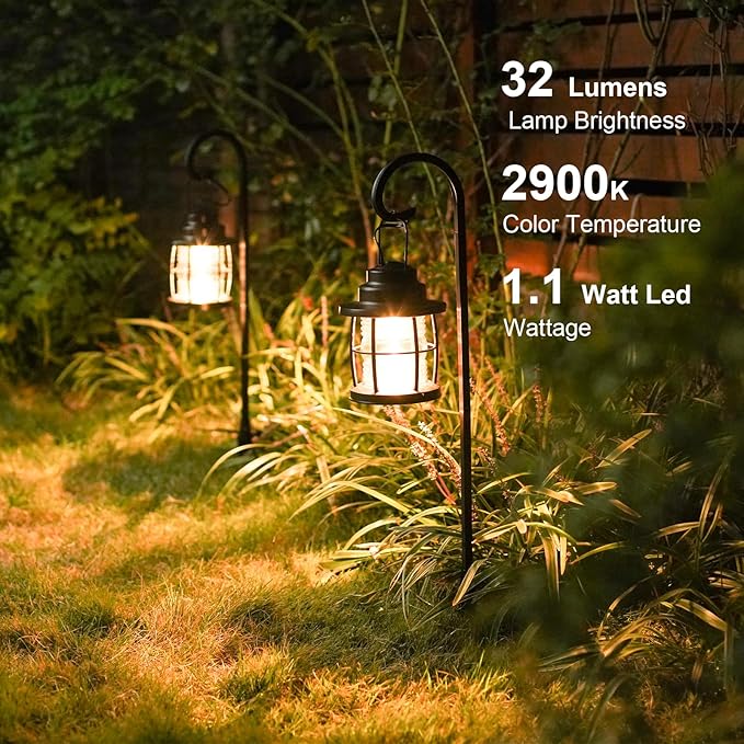 GOODSMANN Landscape Lighting Kits 4PK 12V AC Low Voltage Outdoor Hanging Path Lights 1.1W LED 32 Lumen 2900K Warm | Lumora