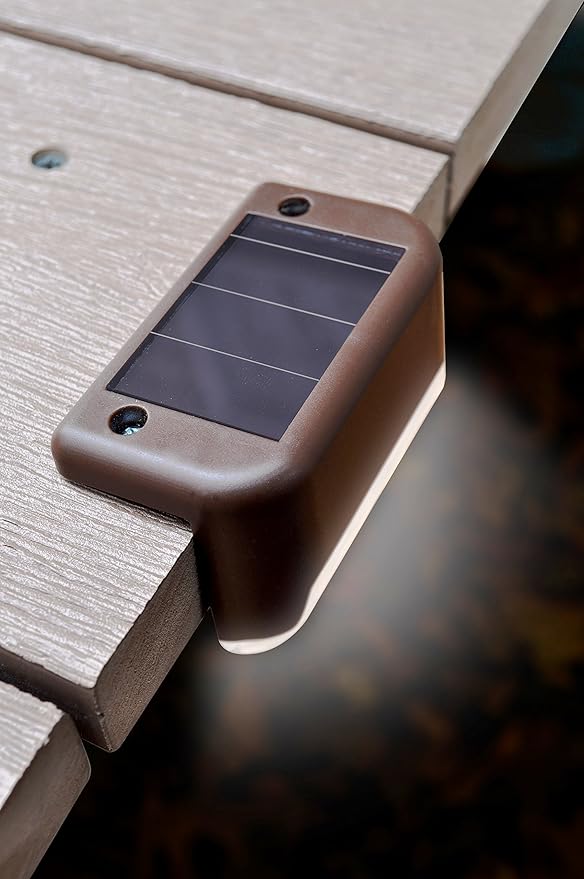Maxsa 47332 Solar-Powered LED Deck and Railing Lights, Auto On/Off Dusk-to-Dawn, Weatherproof for Decks, Steps, and | Lumora