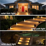 DAMINY Solar Step Light for Outside,2CCT(Warm & Cool),2 Lighting Modes, Stair Light Outdoor Waterproof IP65,Solar | Lumora