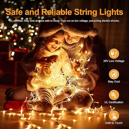 355FT 900LED Christmas Lights, Extra Long Outdoor String Lights Waterproof, Timer & Memory, 8 Modes Dimmable Plug in Fairy for Classroom Outside Tree Wedding Patry Warm White