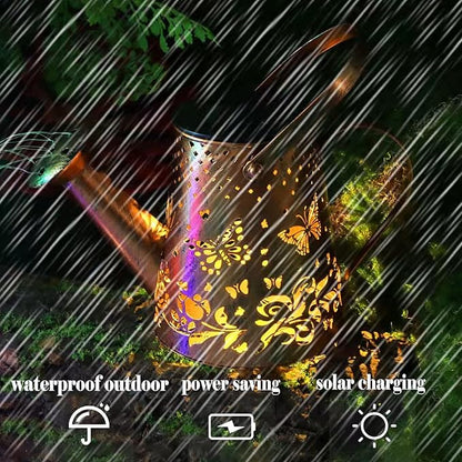N\A Yevheniy Solar Butterfly Garden Light,Solar Watering Can Lights Outdoor Garden Ornaments Waterproof for Pathway Yard Lawn Patio Landscape Decor