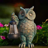 Garden Statues Outdoor, owl Figurines Decorated with Solar Lights, Unique Christmas Birthday Gifts for Moms | Lumora