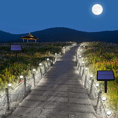 Solar Pathway Lights Landscape Decorative Solar Garden Stake Lights Driveway Patio Yard Deck (White Light)(White Light)