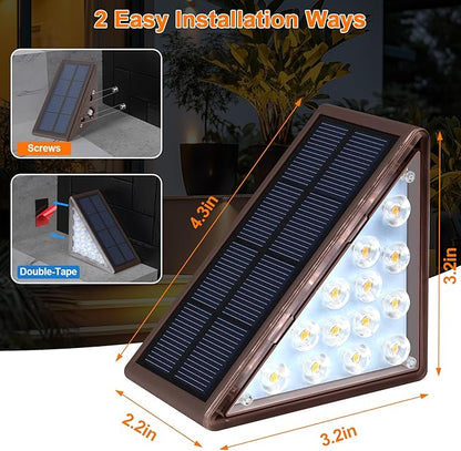 Solar Step Lights for Outside, 8 Pack Solar Stair Lights Waterproof IP67, LED Outdoor Step Lights Decor for Stair, Deck, Front Step, Patio, Garden