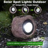 Outdoor Solar Rock Light - 4 Pack, Fake Rock IP65 Waterproof LED Super Bright Spotlight for Deck, Staircase, Woods | Lumora