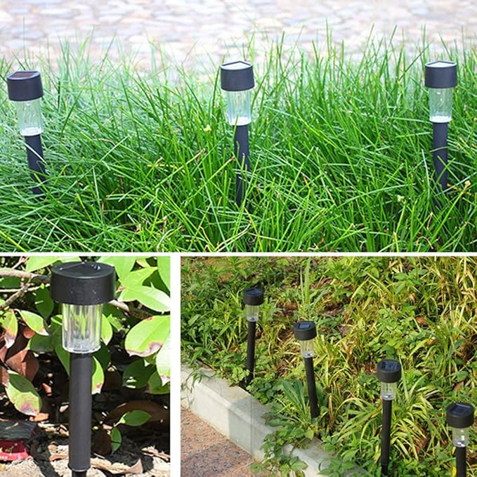 10pcs Waterproof Solar Powered LED Path Lights Outdoor Garden Landscape Lawn Lamps White Light Ground Stake for | Lumora