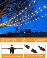 Outdoor String Lights Waterproof, 300FT Patio Lights with 146 Shatterproof G40 Globe Bulbs(6 Spare), Connectable | Lumora