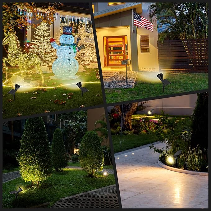 Solar Spot Lights Outdoor, 21 LEDs Solar Landscape Lights Auto On/Off with 3 Modes, IP67 Waterproof Solar Yard | Lumora