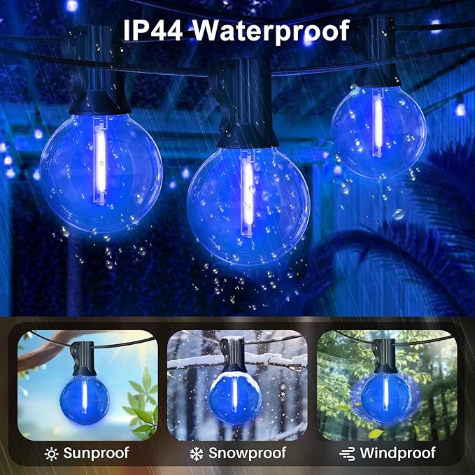 LAMPHOME LED Outdoor String Light, 26Feet Patio Lights with12+1Edison Shatterproof Bulbs(1Spare), UL Waterproof | Lumora