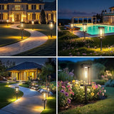 Upgraded Square Solar Pathway Lights Outdoor - 8 Pack, IP65 Waterproof & Super Bright, Auto On/Off Warm White LED | Lumora