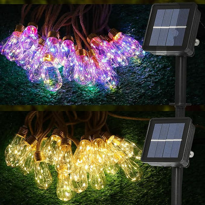 Outdoor Solar String Lights Multicolor&Warm White