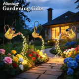 Solar Watering Can Lights:Outdoor Waterproof Metal Led String Lantern - Butterfly Fariy Hanging Decorations for | Lumora