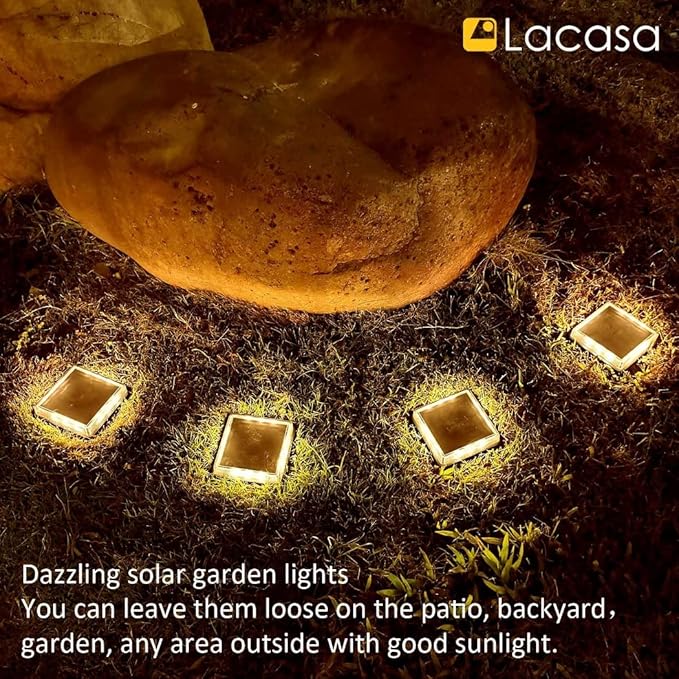 Solar Deck Lights, Driveway Walkway Dock Light Solar Powered Outdoor Stair Step Pathway LED Lamp for Backyard Patio | Lumora