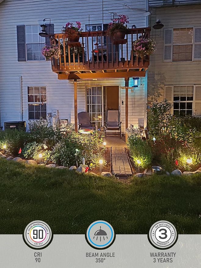 LEONLITE Low Voltage Landscape Pathway Lights, 3W 12V AC/DC Landscape Lighting, IP65 CRI90+ Pathway Lighting Wired for Yard Lawn, Oil Rubbed Bronze Aluminum, ETL Listed, 3000K Warm White, Pack of 6