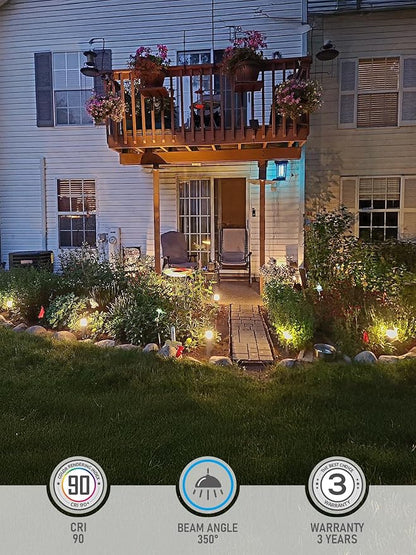 LEONLITE Low Voltage Landscape Pathway Lights, 3W 12V AC/DC Landscape Lighting, IP65 CRI90+ Pathway Lighting Wired for Yard Lawn, Oil Rubbed Bronze Aluminum, ETL Listed, 3000K Warm White, Pack of 6