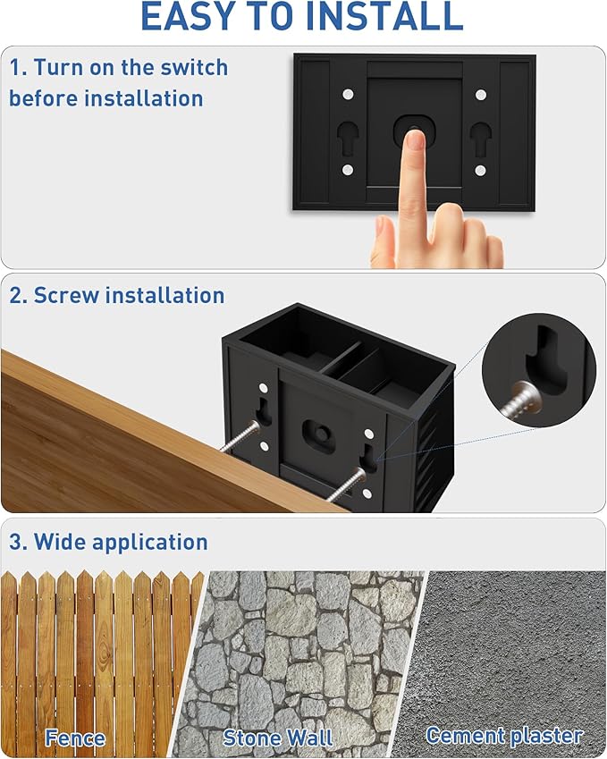 CORESLUX Solar Fence Lights Outdoor, Up and Down IP65 Waterproof Wall Lighting, Warm Outdoor Solar Lights for Backyard/Railing/Wall/Step/Patio