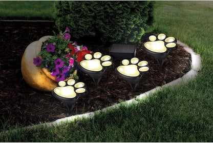 Solar Led Pet Paws Animal Prints Decorative Exterior Lanterns for Yard Garden Landscape Pathway Outdoor Waterproof Lights