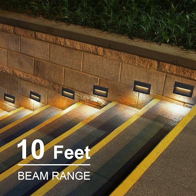 GOODSMANN Low Voltage Step Lights Kits 5.5 Inch Outdoor 12V AC Landscape Stair Lights Wired 8PK 3W LED Electric | Lumora