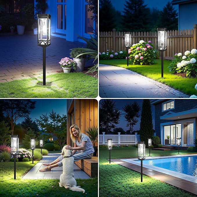 KOOPER Taller Solar Pathway Lights Outdoor, 2 Pack Upgraded Brighter Solar Garden Lights Solar Powered, Up to 15 | Lumora