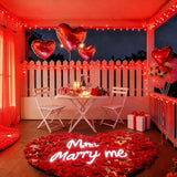 LAMPHOME Red Valentines Day Decor Lights,150 Count 31.9FT Mini Valentine's Lights,Red Christmas String Fairy Lights | Lumora