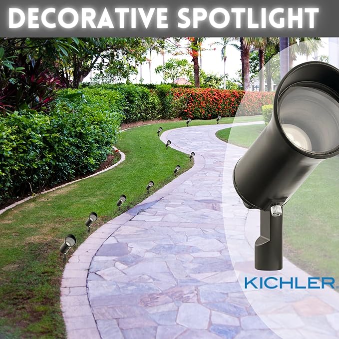 Kichler Landscape 28311 Showscape 3 Watt Olde Bronze MR11 LED Low Voltage Hardwired - Outdoor Security Flood Light | Lumora
