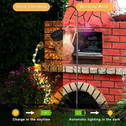 Solar Watering Can Lights: IP65 Waterproof Garden Light Outdoor Decor - Hanging Lantern with Fairy Lights for Yard Patio Pathway - Christmas Birthday Gardening Gifts for Women Mom Grandma