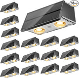 NIORSUN Solar Fence Lights,16 Pack Deck Light,Led Outdoor Lights 3000K/4500K/6000K+ RGB Up & Down Wall Lights | Lumora