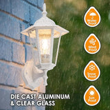 GRUENLICH Outdoor Wall Lantern, Wall Sconce as Porch Lighting Fixture with E26 Medium Base, Aluminum Housing Plus | Lumora