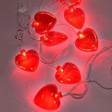 Red Heart String Lights, 8.5Ft Valentines Day Decorations Light with 10 LED Red Heart - Decorative Outdoor Light | Lumora