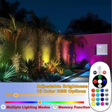 LED Low Voltage Landscape Lighting with Connectors RGB Landscape Spotlight Color Changing Remote Control Waterproof | Lumora