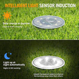 Siatom Solar Ground Lights 12 Pack, IP68 Waterproof Solar In-Ground Light for Outdoor, Flat Landscape Lighting | Lumora