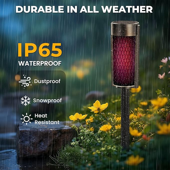 4 Pack Solar Pathway Lights Outdoor Waterproof Bright Purple Mardi Gras Fleur de lis Symbol Quilted Solar Garden Lights LED Landscape Lighting for Yard Walkway Lawn Garden Decor
