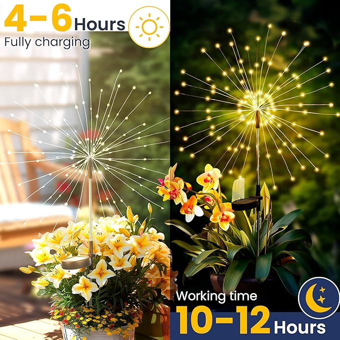 GIGALUMI Solar Lights Outdoor Outdoor Decor, 12 Pack Patio Lights 2 Pack Garden Lights for Yard Lawn Pathway Backyard Driveway