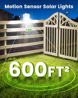 Clip on Solar Lights for Fence, 3 Modes Solar Motion Lights Outdoor Waterproof, 60LEDs 500LM Portable Security | Lumora