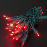 UL Listed 50 Count 5mm Red Led Lights,Outdoor Led String Lights For Garden Tree Decorations,17 Feet Green Wire (Red | Lumora