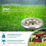 Aogist Solar Ground Lights - 12 Pack, 8 LED, Waterproof Outdoor Disk Lights for Pathway, Yard, Walkway, Patio, Lawn | Lumora
