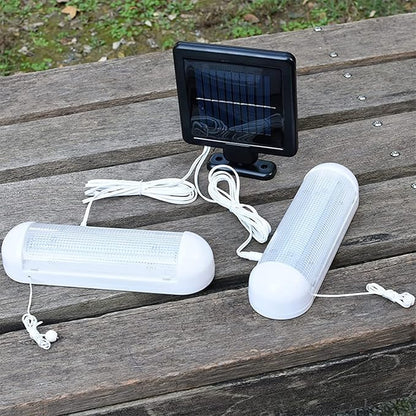 Solar Powered Shed Light Rechargeable Split with On Off Switch Indoor Solar Lights for Sheds Inside Solar Powered Lights for Garden, Greenhouse, Corridor