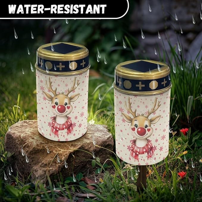 Snowflake Elk Solar Lights Flameless Lighting Outdoor Home Lighting LED Lights Waterproof Energy Saving Christmas | Lumora